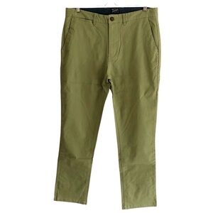 Benny Gold Mens Chino Casual Pants Green Size 34 X 30